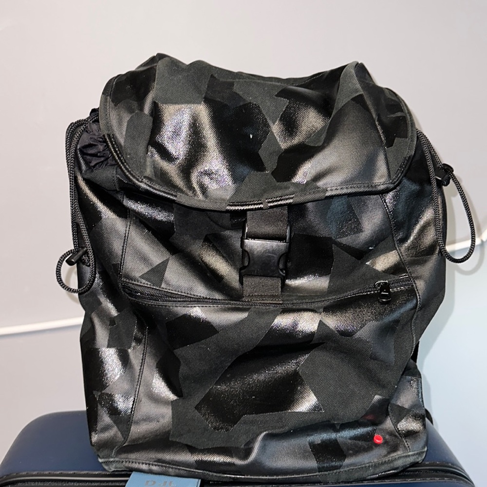 Unisex STATE Backpack in Black with Black Foil Accents
